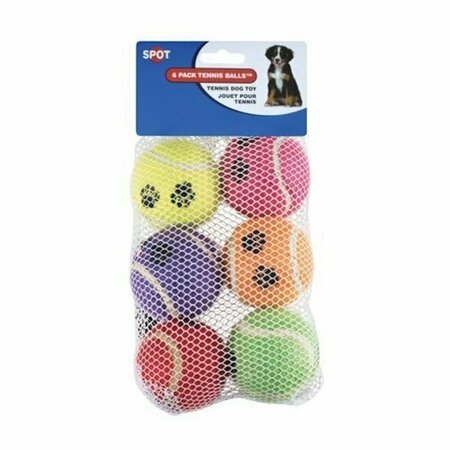 ETHICAL DOG Spot Paw Print Tennis Balls Value Pack 4262